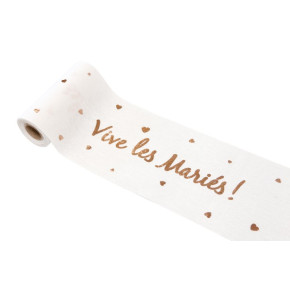 Sur chemin de table "Vive les mariés" - 15 cm x 4 m | Le Géant de la Fête