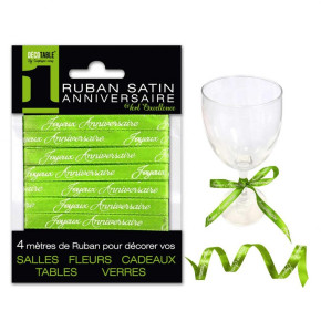 Ruban en satin "Joyeux Anniversaire" - 4 m | Le Géant de la Fête
