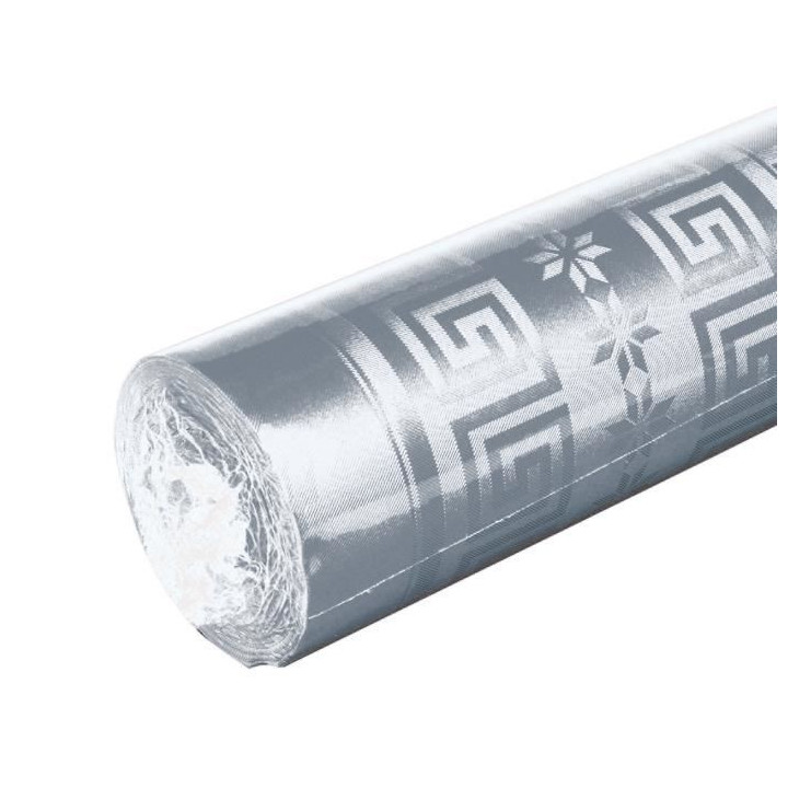 Nappe papier damassé 1.18 x 25 m doré ou argenté | Le Géant de la Fête