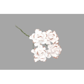 Fleurs en papier à contour pailleté - lot de 12 | Le Géant de la Fête