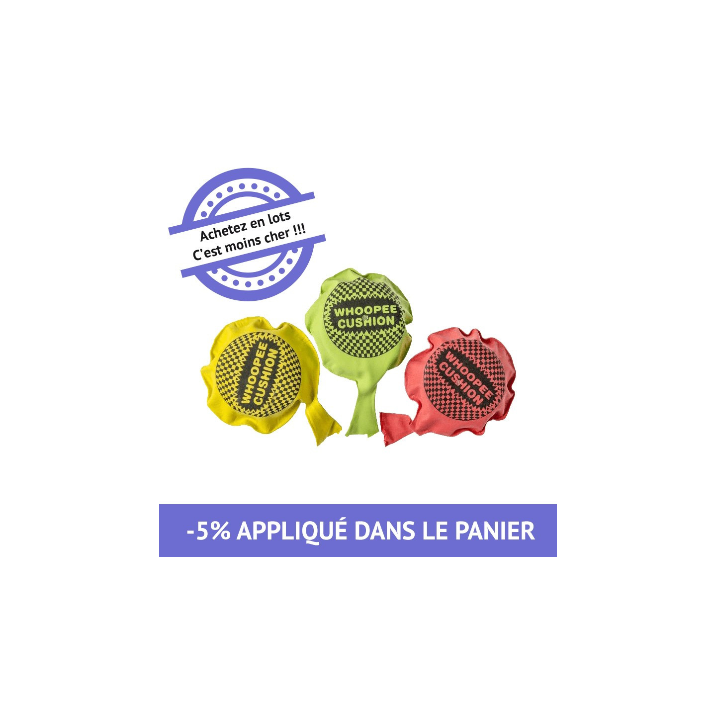 Set De 3 Coussins Péteurs Rétro – Farce Incontournable Pour Enfants Et Adultes – Accessoire De Fête Et Blagues