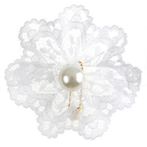 Broche de fleur en dentelle - lot de 10 | Le Géant de la Fête