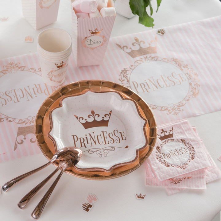 Serviettes cocktail - Princesse métal - lot de 20 | Le Géant de la Fête