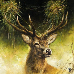 Serviettes décorées - Cerf dans bois - lot de 20 | Le Géant de la Fête