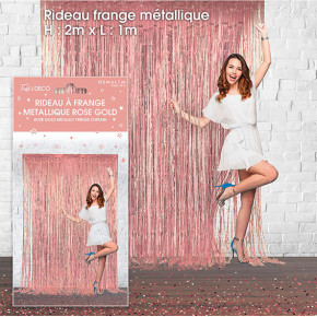 Rideau à franges - Couleurs métallisées | Le Géant de la Fête