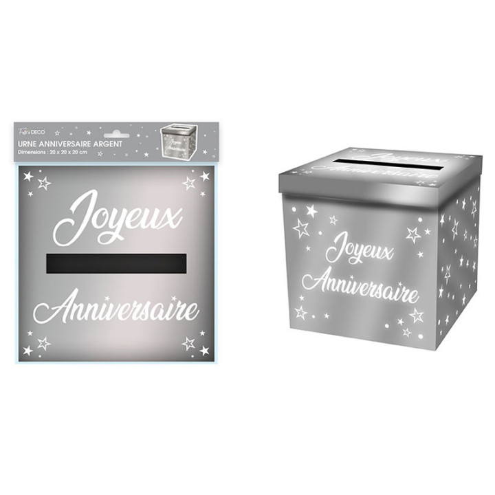 Urne “Joyeux Anniversaire” - Métal | Le Géant de la Fête