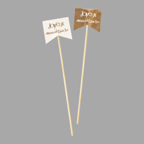 Piques gâteau "Joyeux Anniversaire" - lot de 10 | Le Géant de la Fête