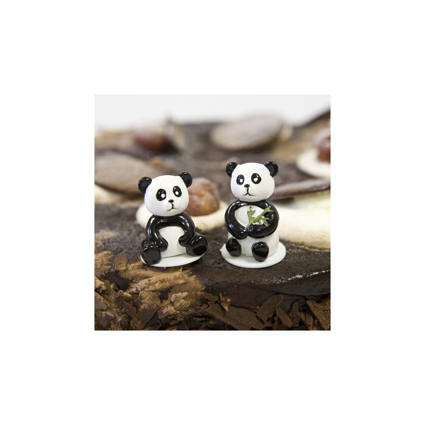 Lot De 10 Figurines Panda - Décorations Mignonnes Pour Gâteaux, Aquarium Et Fêtes