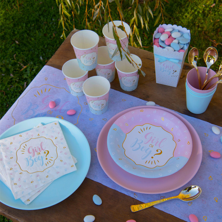 Chemin de table - Girl or Boy - lot de 20 | Le Géant de la Fête