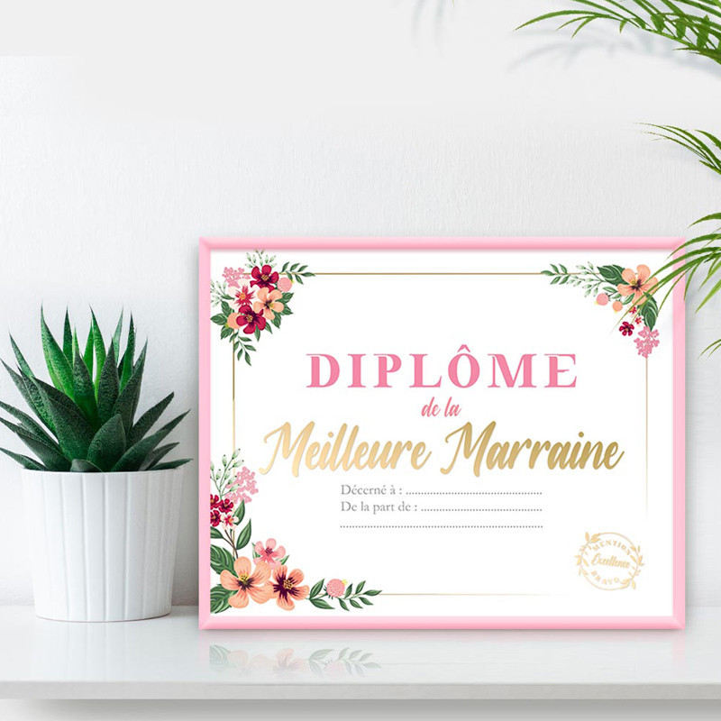 Diplôme de la Meilleure Marraine | Le Géant de la Fête
