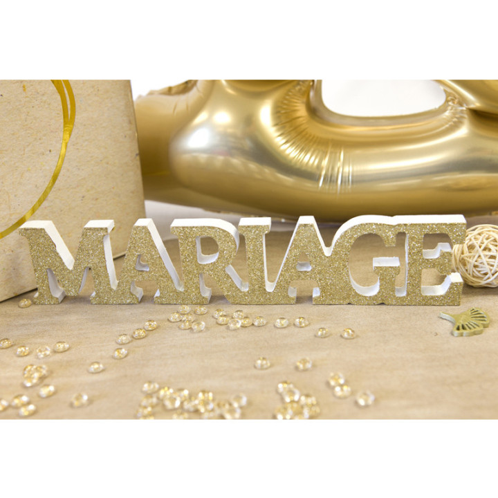 Décoration de table "Mariage" - Face pailletée | Le Géant de la Fête