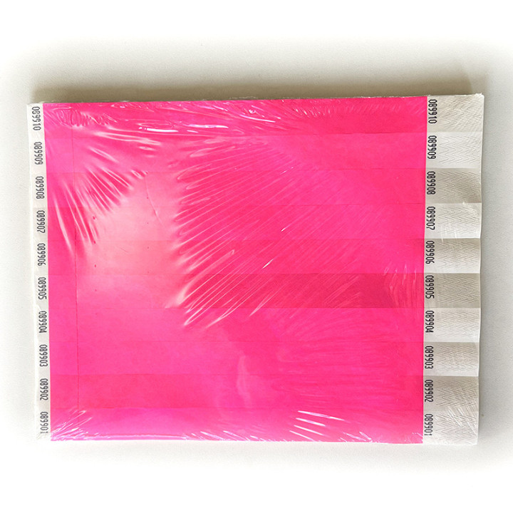 Bracelets d'identification fluo Tyvek (lot de 100) | Le Géant de la Fête