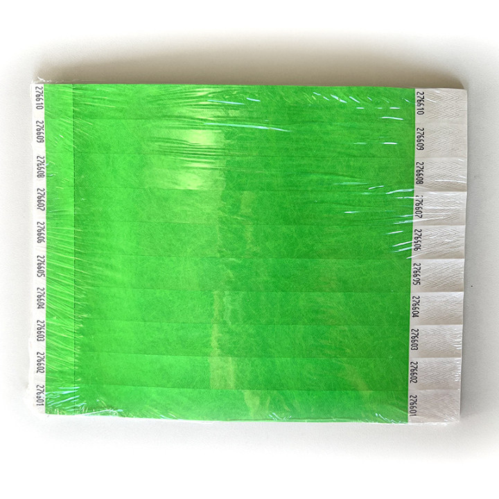 Bracelets d'identification fluo Tyvek (lot de 100) | Le Géant de la Fête