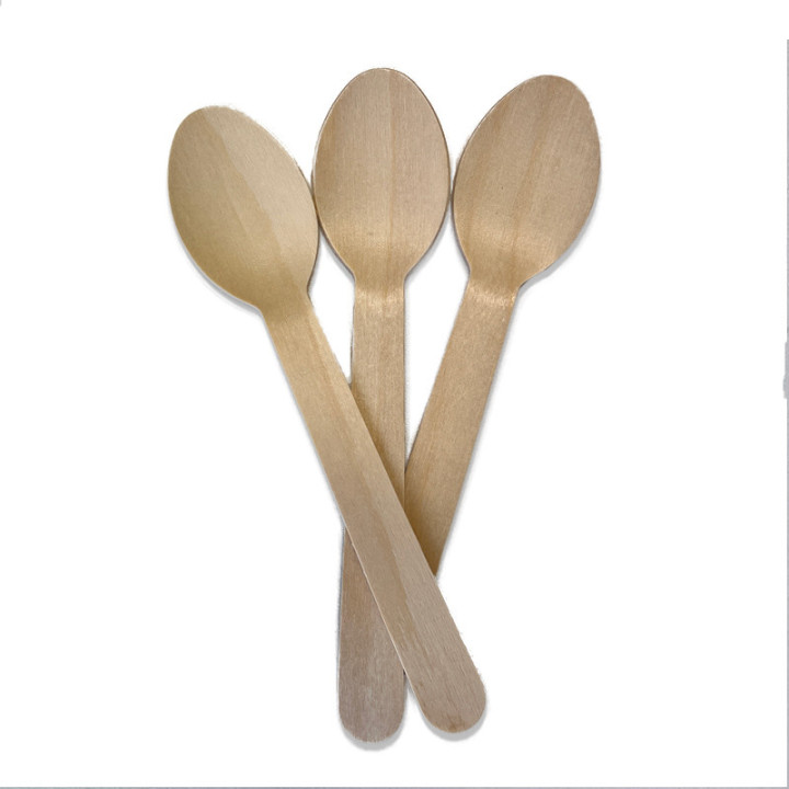 Lot De 6 Cuillères En Bois De Hêtre - Longueur 30,5 Cm, Largeur 6,3 Cm - Pour Cuisiner, Mélanger, Servir - Lave-vaisselle Safe
