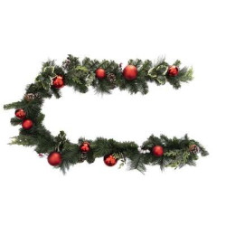 Guirlande De Noël 10 Mètres - Franges Rouges Et Vertes - Pour Sapin, Fenêtre, Escalier - Réutilisable