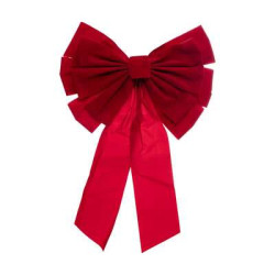 Nœud Géant De Noël En Velours - 180 Cm - Décoration Sapin, Mur, Cheminée Pour Fêtes, Mariage