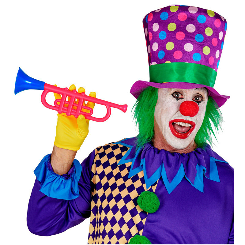 Chapeau De Clown WIDMANN Avec Cheveux Et Tournesol - Taille Unique - Pour Fête Et Déguisement