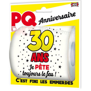 Papier toilette d'anniversaire - 30 ans | Le Géant de la Fête