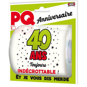 Papier toilette d'anniversaire - 40 ans | Le Géant de la Fête