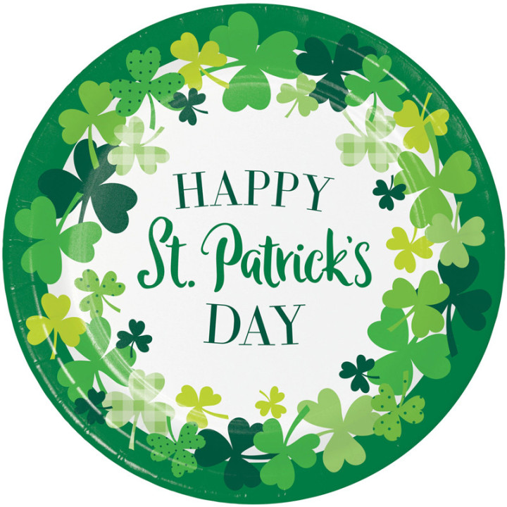 Assiettes - St Patrick Day - lot de 8 | Le Géant de la Fête