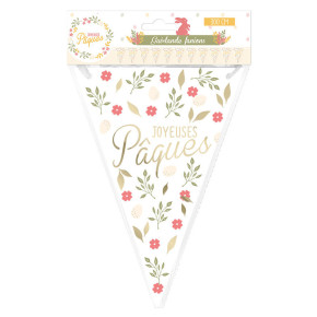 Guirlande à pavillons "Joyeuses Pâques" - 3 m | Le Géant de la Fête