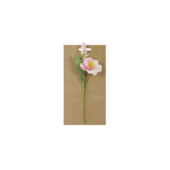 Tige de fleur en papier avec feuille en mousse | Le Géant de la Fête