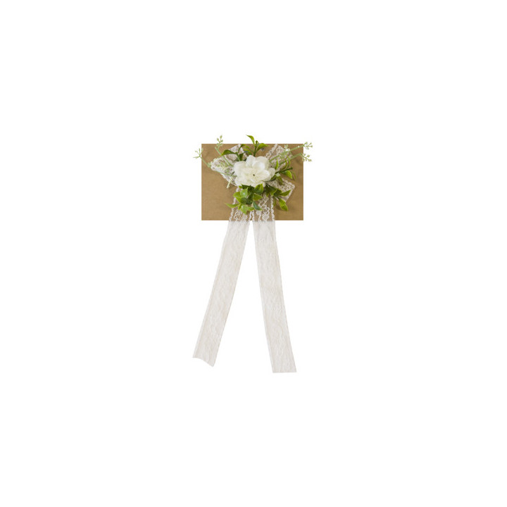 Fleurs avec lien en dentelle - 10 cm | Le Géant de la Fête