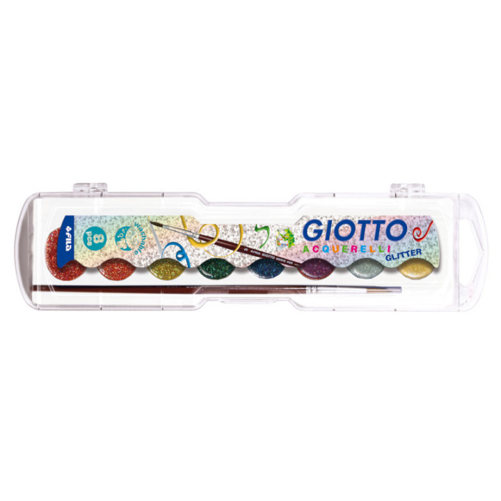 Pastilles de gouache Giotto - boîte de 8 - Paillettes | Le Géant de la Fête