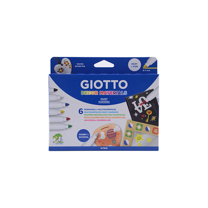 Feutre Giotto Décor Materials - étui de 6 feutres | Le Géant de la Fête