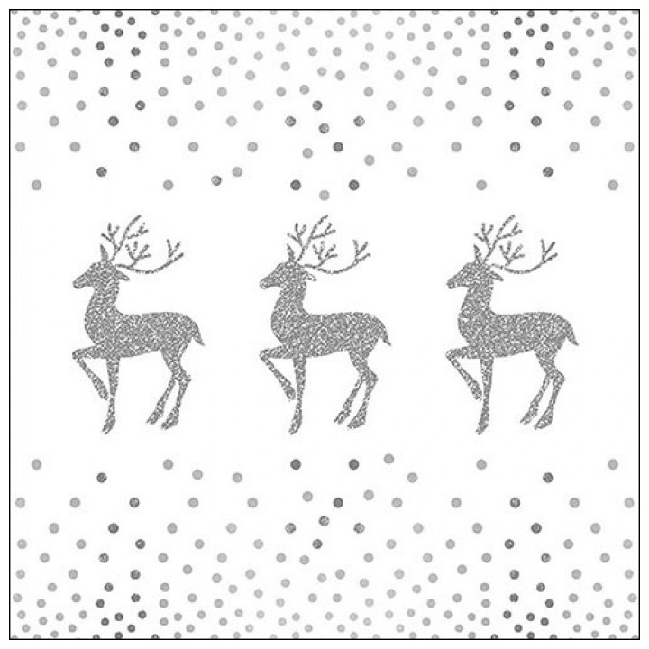 Serviettes décorées - Rennes argentés - lot de 20 | Le Géant de la Fête