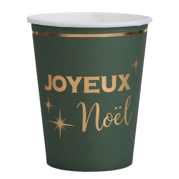 Gobelets - Noël chic - lot de 10 - Vert | Le Géant de la Fête