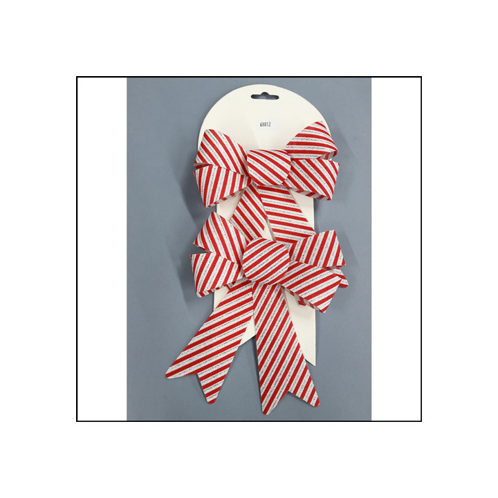 Nœuds à rayures - lot de 2 - Rouge et Blanc | Le Géant de la Fête