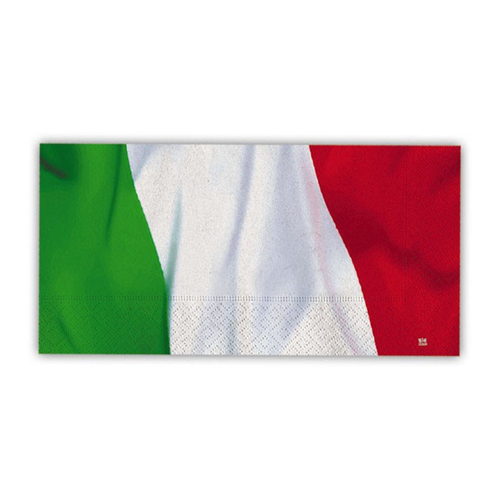 Serviettes rectangles - Italie - lot de 16 | Le Géant de la Fête