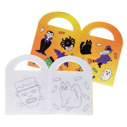 Nappe à Colorier Géante Halloween - 120x180 Cm Avec 18 Feutres, Activité Enfant Anniversaire, Dessin Géant