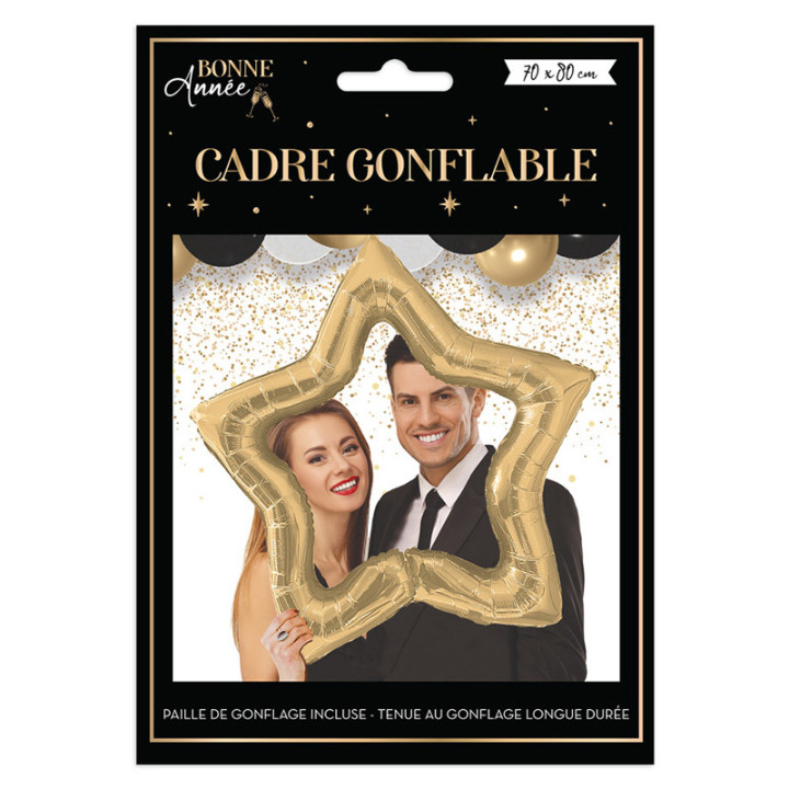 Cadre gonflable en forme d'étoile - Doré | Le Géant de la Fête