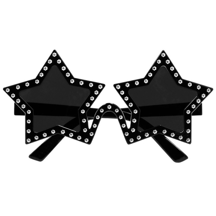 Lunettes - Star et strass - Noir | Le Géant de la Fête