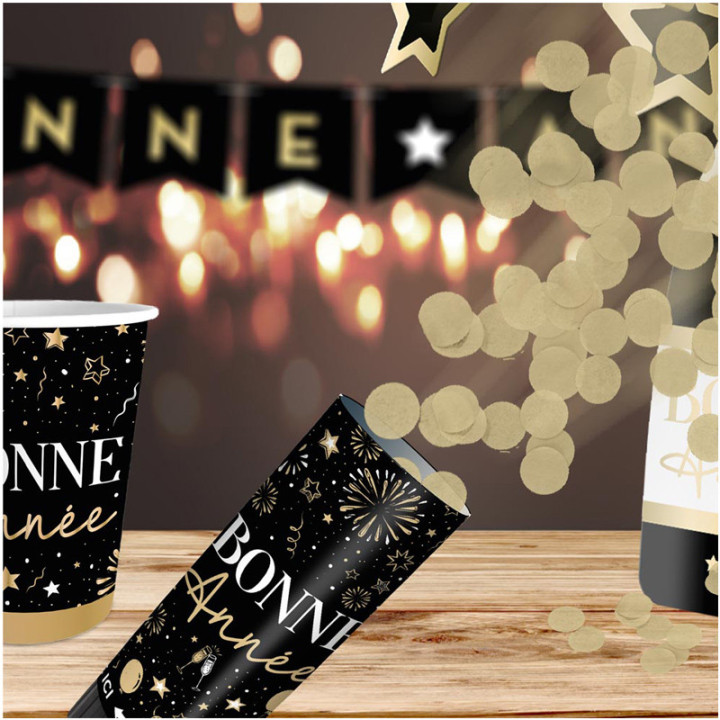 Mini canons à confettis "Bonne Année" - Sud - lot de 4 | Le Géant de la Fête