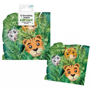 Serviettes - Animaux de la jungle baby - lot de 6 | Le Géant de la Fête