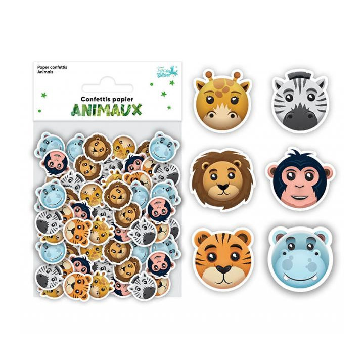 Confettis de table - Animaux de la jungle baby | Le Géant de la Fête