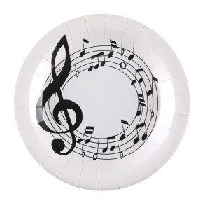 Assiettes - Gamme musicale - lot de 10 | Le Géant de la Fête