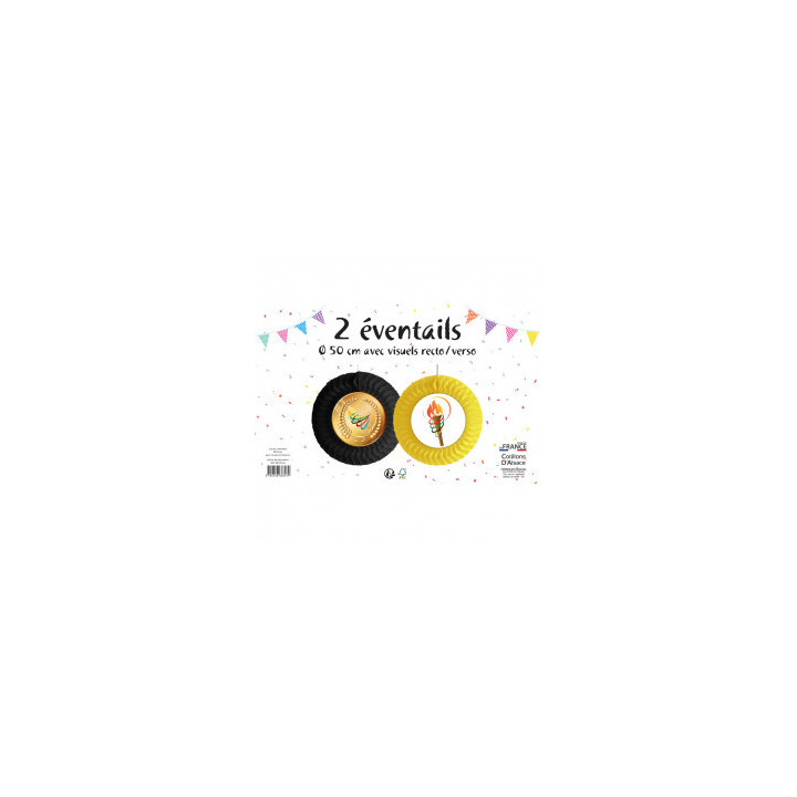 Éventails - Jeux Sportifs - lot de 2 | Le Géant de la Fête
