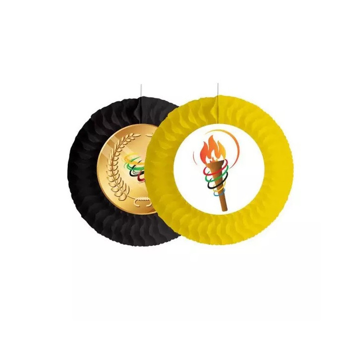 Éventails - Jeux Sportifs - lot de 2 | Le Géant de la Fête