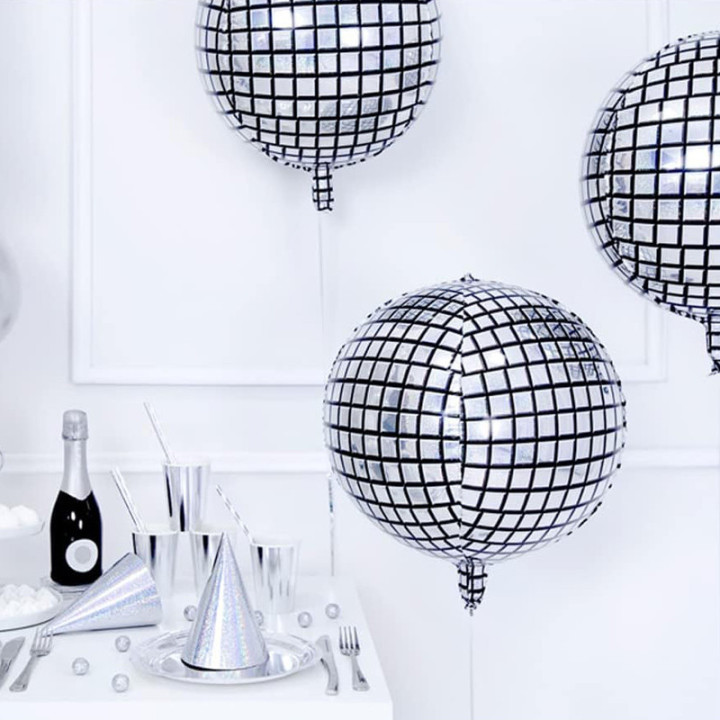 Ballon métallique - Boule disco - 35 cm - Argenté | Le Géant de la Fête