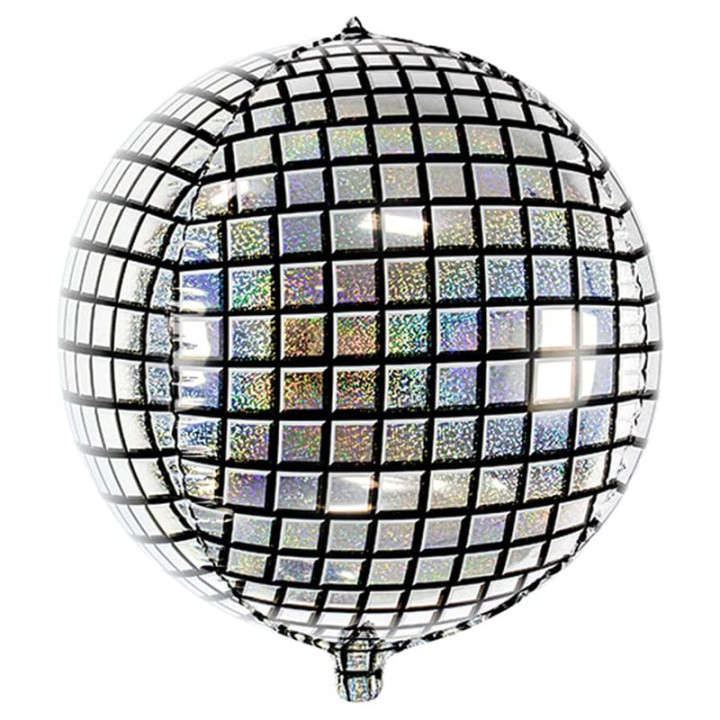 Ballon métallique - Boule disco - 35 cm - Argenté | Le Géant de la Fête