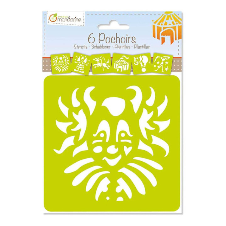 Set de pochoirs - Cirque - lot de 6 | Le Géant de la Fête