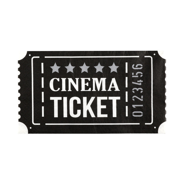 Serviettes - Ticket de cinéma - lot de 20 | Le Géant de la Fête