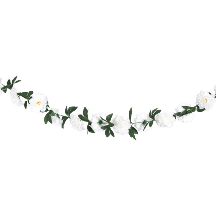 Guirlande de pivoines - 2.20 m - Blanc | Le Géant de la Fête