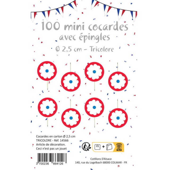 Cocardes - lot de 100 | Le Géant de la Fête