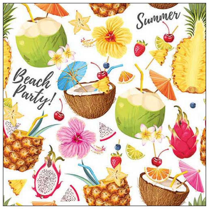 Serviettes décorées - Beach party - lot de 20 | Le Géant de la Fête