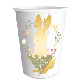 Gobelets "Joyeuses Pâques" - Lapin - lot de 6 | Le Géant de la Fête